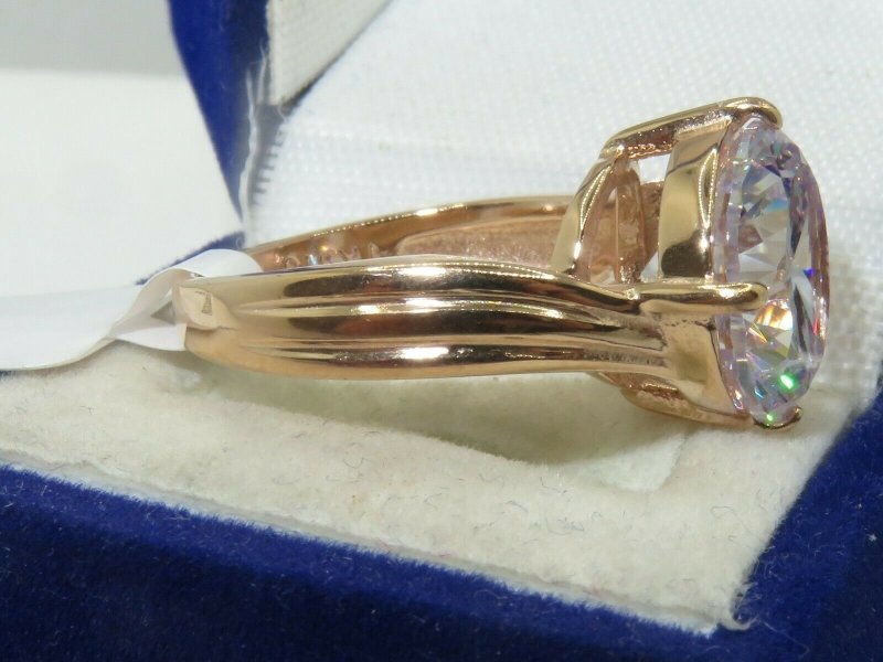 Jewellery Kingdom Cubic Zirconia Solitaire Ladies Engagement Ring (Rose Gold) - Jewelry Rings - British D'sire