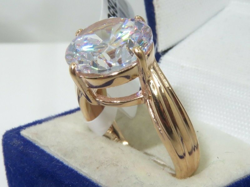 Jewellery Kingdom Cubic Zirconia Solitaire Ladies Engagement Ring (Rose Gold) - Jewelry Rings - British D'sire