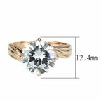 Jewellery Kingdom Cubic Zirconia Solitaire Ladies Engagement Ring (Rose Gold) - Jewelry Rings - British D'sire