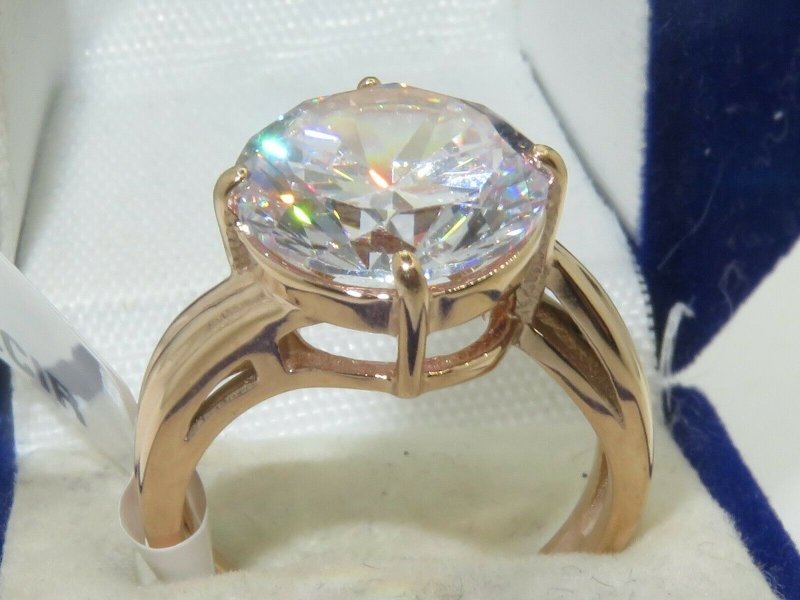Jewellery Kingdom Cubic Zirconia Solitaire Ladies Engagement Ring (Rose Gold) - Jewelry Rings - British D'sire