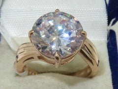 Jewellery Kingdom Cubic Zirconia Solitaire Ladies Engagement Ring (Rose Gold) - Jewelry Rings - British D'sire