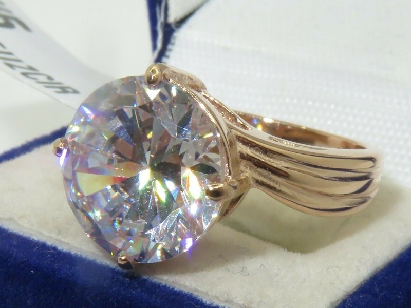 Jewellery Kingdom Cubic Zirconia Solitaire Ladies Engagement Ring (Rose Gold) - Jewelry Rings - British D'sire