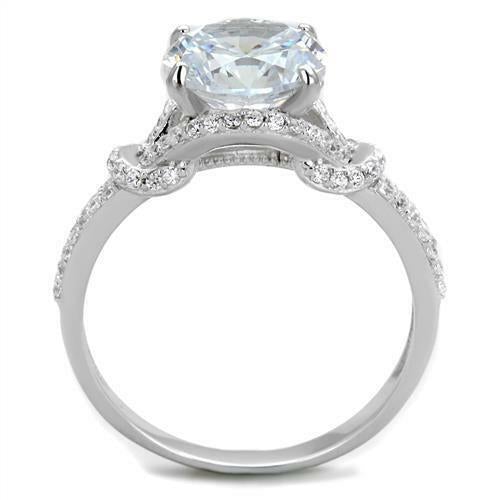 Jewellery Kingdom Cubic Zirconia Solitaire Sterling 3 Carat Accents Stamped Sparkling SZ Ladies Ring (Silver) - Jewelry Rings - British D'sire