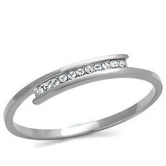 Jewellery Kingdom Cubic Zirconia Stacking Ladies Stainless Steel Bangle - Bracelets & Bangles - British D'sire