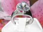 Jewellery Kingdom Cubic Zirconia Stainless Steel 14mm 10 CT Stainless Steel Ladies Solitaire Ring - Rings - British D'sire