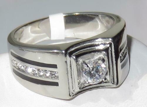 Jewellery Kingdom Cubic Zirconia Stainless Steel 2CT Signet Pinky Smart Mens Silver Ring Secondary image