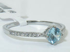 Jewellery Kingdom Cubic Zirconia Stainless Steel Elegant Accents Dress Blue Topaz Ring - Jewelry Rings - British D'sire