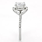 Jewellery Kingdom Cubic Zirconia Stainless Steel Elegant Clear Silver Ladies Marquise Ring - Jewelry Rings - British D'sire
