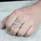 Jewellery Kingdom Cubic Zirconia Stainless Steel Flat Stamped Ladies Silver Ring Band - Rings - British D'sire