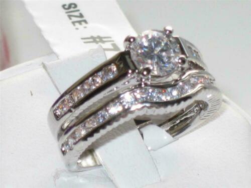 Jewellery Kingdom Stainless Steel Ladies Engagement Wedding Band Ring Set Secondary image