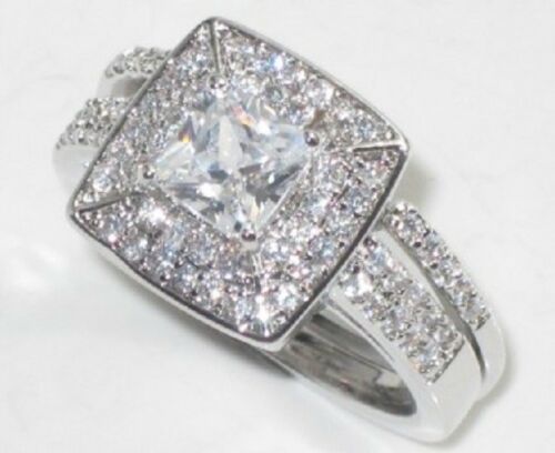 Jewellery Kingdom Ladies Engagement Wedding Princess Band Set Ring Secondary image