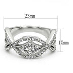 Jewellery Kingdom Cubic Zirconia Stainless Steel Ladies Fancy Band Ring - Jewelry Rings - British D'sire