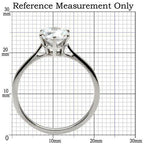 Jewellery Kingdom Cubic Zirconia Stainless Steel Ladies Solitaire Engagement Ring (Silver) - Engagement Rings - British D'sire