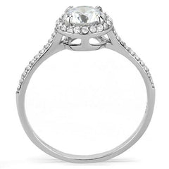 Jewellery Kingdom Cubic Zirconia Stainless Steel Pretty Ladies Engagement Ring (Silver) - Jewelry Rings - British D'sire