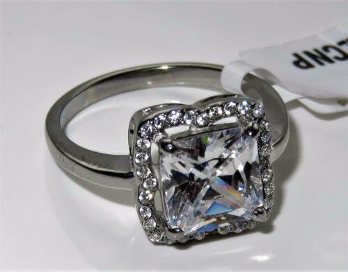 Jewellery Kingdom Cubic Zirconia Stainless Steel Square Stone 5CT Ladies Princess Ring - Jewelry Rings - British D'sire