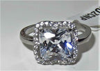 Jewellery Kingdom Cubic Zirconia Stainless Steel Square Stone 5CT Ladies Princess Ring - Jewelry Rings - British D'sire