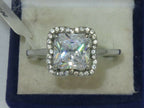Jewellery Kingdom Cubic Zirconia Stainless Steel Square Stone 5CT Ladies Princess Ring - Jewelry Rings - British D'sire