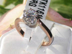 Jewellery Kingdom Cubic Zirconia Steel Ladies 2CT Engagement Rose Gold Solitaire Ring - Jewelry Rings - British D'sire