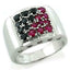Jewellery Kingdom Cubic Zirconia Sterling Silver 2.80 CT Jet Black Band Unisex Ruby Ring - Jewelry Rings - British D'sire