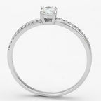 Jewellery Kingdom Cubic Zirconia Sterling Silver 925 Engagement 3/4 CT Solitaire Ladies Silver Ring - Jewelry Rings - British D'sire