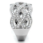 Jewellery Kingdom Cubic Zirconia Sterling Silver Way Ladies Silver Ring Band - Jewelry Rings - British D'sire
