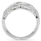 Jewellery Kingdom Cubic Zirconia Sterling Silver Way Ladies Silver Ring Band - Jewelry Rings - British D'sire