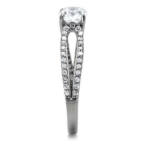 Jewellery Kingdom Cubic Zirconia Sterling Solitaire Accents Ladies Oval Engagement Ring (Silver) - Engagement Rings - British D'sire