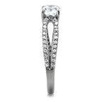 Jewellery Kingdom Cubic Zirconia Sterling Solitaire Accents Ladies Oval Engagement Ring (Silver) - Engagement Rings - British D'sire
