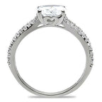 Jewellery Kingdom Cubic Zirconia Sterling Solitaire Accents Ladies Oval Engagement Ring (Silver) - Engagement Rings - British D'sire