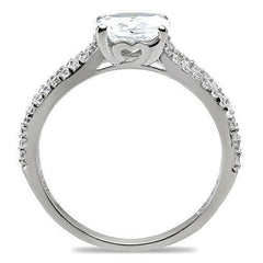 Jewellery Kingdom Cubic Zirconia Sterling Solitaire Accents Ladies Oval Engagement Ring (Silver) - Engagement Rings - British D'sire