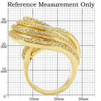 Jewellery Kingdom Cubic Zirconia Twisted Pave Big Sparkling Ladies Cocktail Ring - Jewelry Rings - British D'sire