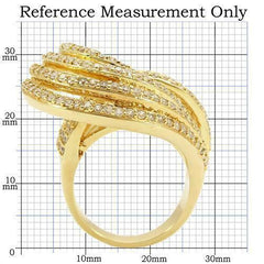 Jewellery Kingdom Cubic Zirconia Twisted Pave Big Sparkling Ladies Cocktail Ring - Jewelry Rings - British D'sire