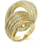Jewellery Kingdom Cubic Zirconia Twisted Pave Big Sparkling Ladies Cocktail Ring - Jewelry Rings - British D'sire
