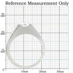 Jewellery Kingdom Cubic Zirconia Unisex Signet Pinky Stainless Steel Mens Solitaire Ring (Silver) - Jewelry Rings - British D'sire