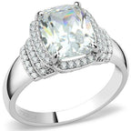 Jewellery Kingdom Cushion Cut 4 Carat Cubic Zirconia Ladies Ring (Silver) - Jewelry Rings - British D'sire