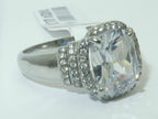 Jewellery Kingdom Cushion Cut 4 Carat Cubic Zirconia Ladies Ring (Silver) - Jewelry Rings - British D'sire