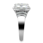 Jewellery Kingdom Cushion Cut 4 Carat Cubic Zirconia Ladies Ring (Silver) - Jewelry Rings - British D'sire