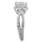 Jewellery Kingdom Cut Fancy Stamped Sterling Silver Simulated Womens Princess Diamond Ring - Rings - British D'sire
