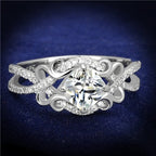 Jewellery Kingdom Cut Fancy Stamped Sterling Silver Simulated Womens Princess Diamond Ring - Rings - British D'sire