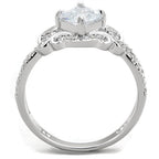 Jewellery Kingdom Cut Fancy Stamped Sterling Silver Simulated Womens Princess Diamond Ring - Rings - British D'sire