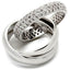Jewellery Kingdom CZ Rhodium Interlocking Bridal Ladies Russian Wedding Band Rings (Silver) - Jewelry Rings - British D'sire