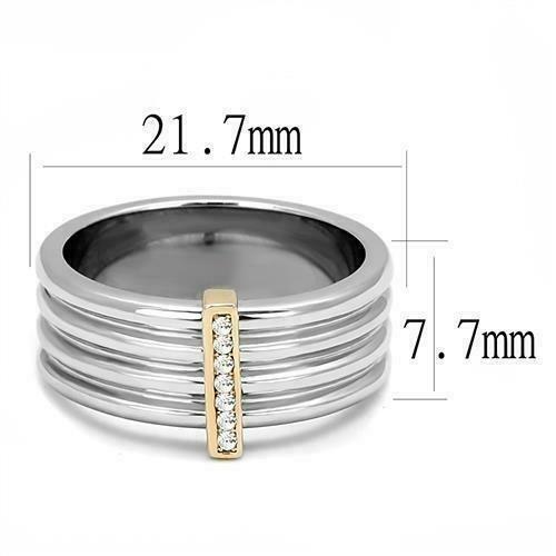 Jewellery Kingdom Stainless Steel Thumb Wedding Ladies Band Ring (Silver) Secondary image