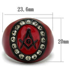 Jewellery Kingdom Details about  Mens masonic ring military signet cz red enamel stainless steel pinky - Jewelry Rings - British D'sire