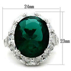 Jewellery Kingdom Emerald Oval Ladies Dress 6 Carat Ring (Green) - Jewelry Rings - British D'sire