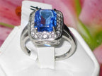 Jewellery Kingdom Emerald Sapphire Stainless Steel Ladies Ring (Royal Blue) - Jewelry Rings - British D'sire