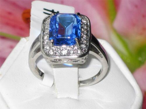 Jewellery Kingdom Emerald Sapphire Stainless Steel Ladies Ring (Royal Blue) - Jewelry Rings - British D'sire