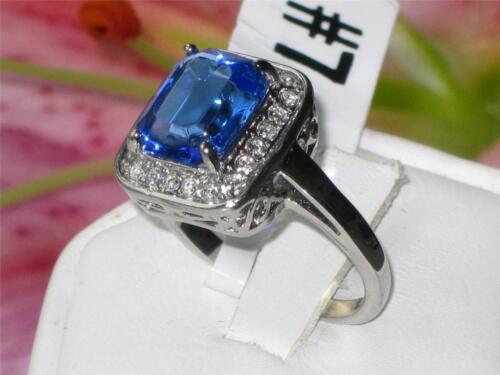 Jewellery Kingdom Emerald Sapphire Stainless Steel Ladies Ring (Royal Blue) - Jewelry Rings - British D'sire