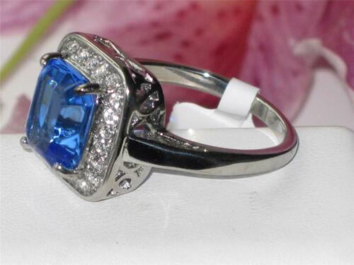 Jewellery Kingdom Emerald Sapphire Stainless Steel Ladies Ring (Royal Blue) - Jewelry Rings - British D'sire