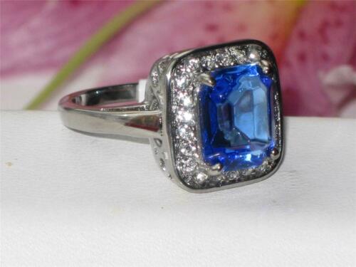 Jewellery Kingdom Emerald Sapphire Stainless Steel Ladies Ring (Royal Blue) - Jewelry Rings - British D'sire