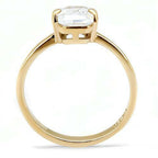 Jewellery Kingdom Emerald Solitaire 2ct Ladies Cubic Zirconia Rose Gold Engagement Ring - Engagement Rings - British D'sire